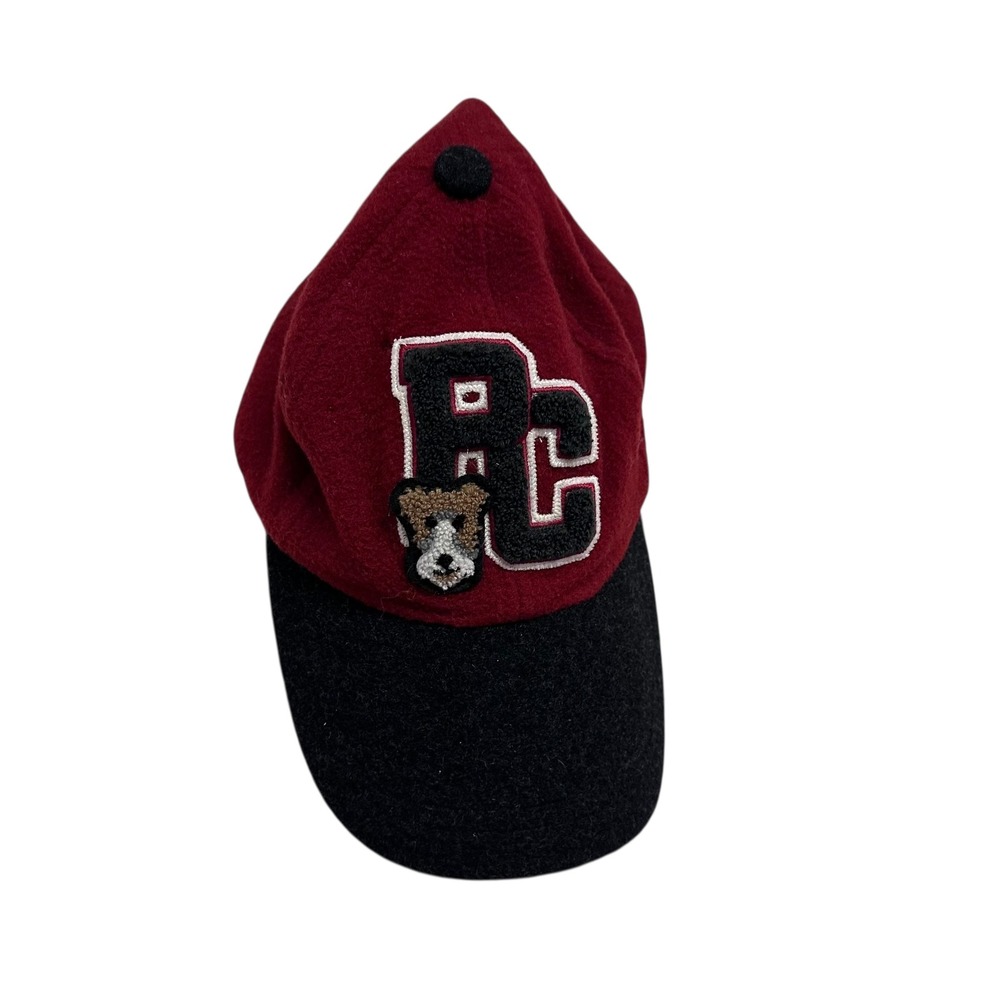 Pierre Cardin DOG Wool Hat Adjustable Red Baseball Cap VINTAGE PUPPY varsity